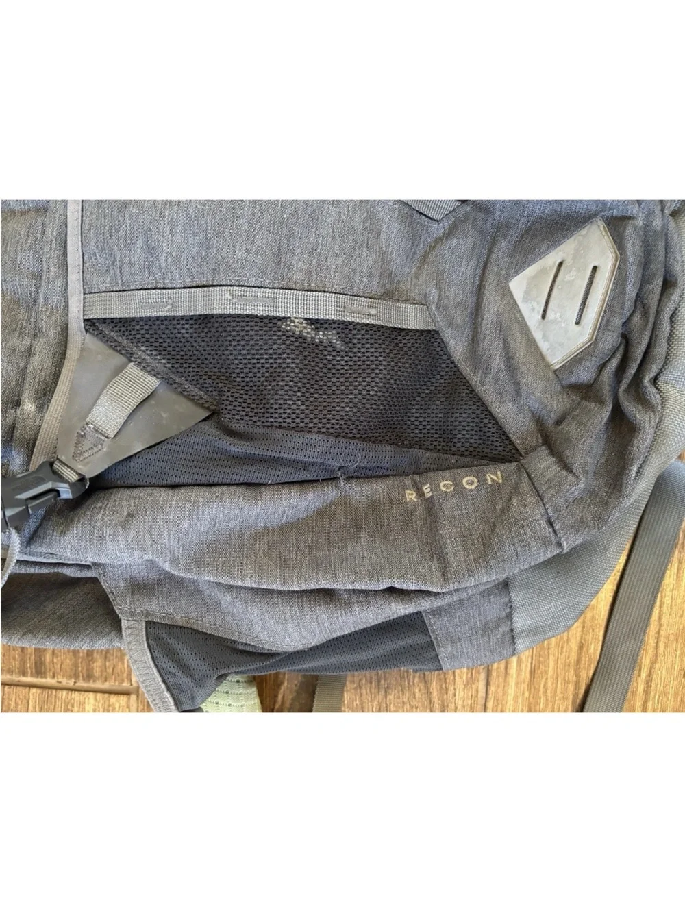 The North Face Recon Backpack Gray Green Laptop Travel School Bag